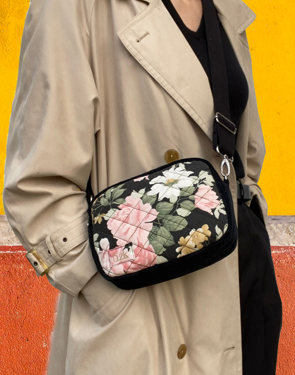 Flower-Padding Shoulder-Bag